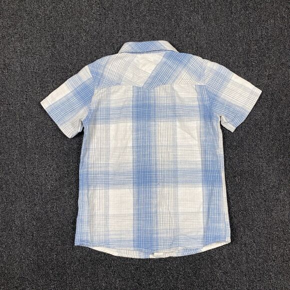 Wrangler Shirt Pearl Button Up Short Sleeve Youth Size Small 8-10 Yrs - Picture 4 of 4